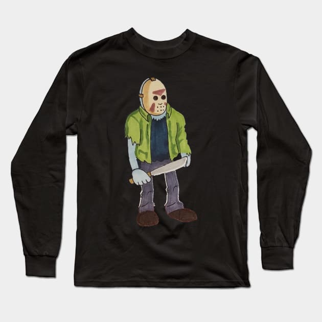 Jason Long Sleeve T-Shirt by Fatmancomics